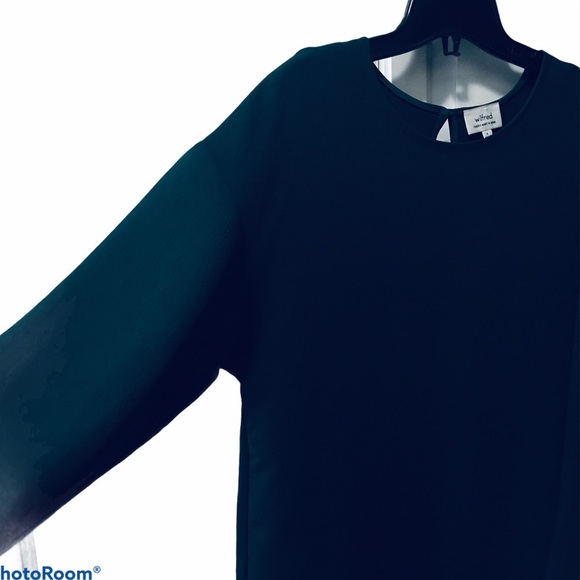 NWOT Aritzia Wilfred Shift Green Long Sleeve Mini Dress Size 4 - Picture 12 of 16